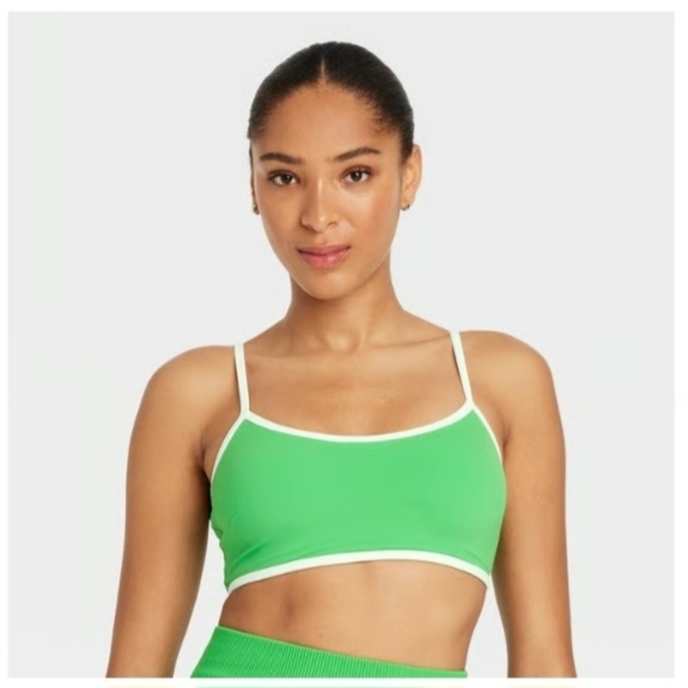 Joylab Women's Piped Sports Bra - Vibrant Green
